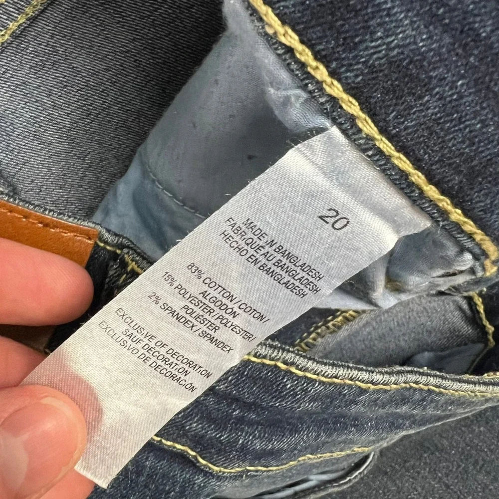 Lucky Brand Womens Authentic Skinny Stretch Jeans Dark Wash Indigo Size 20 32x31